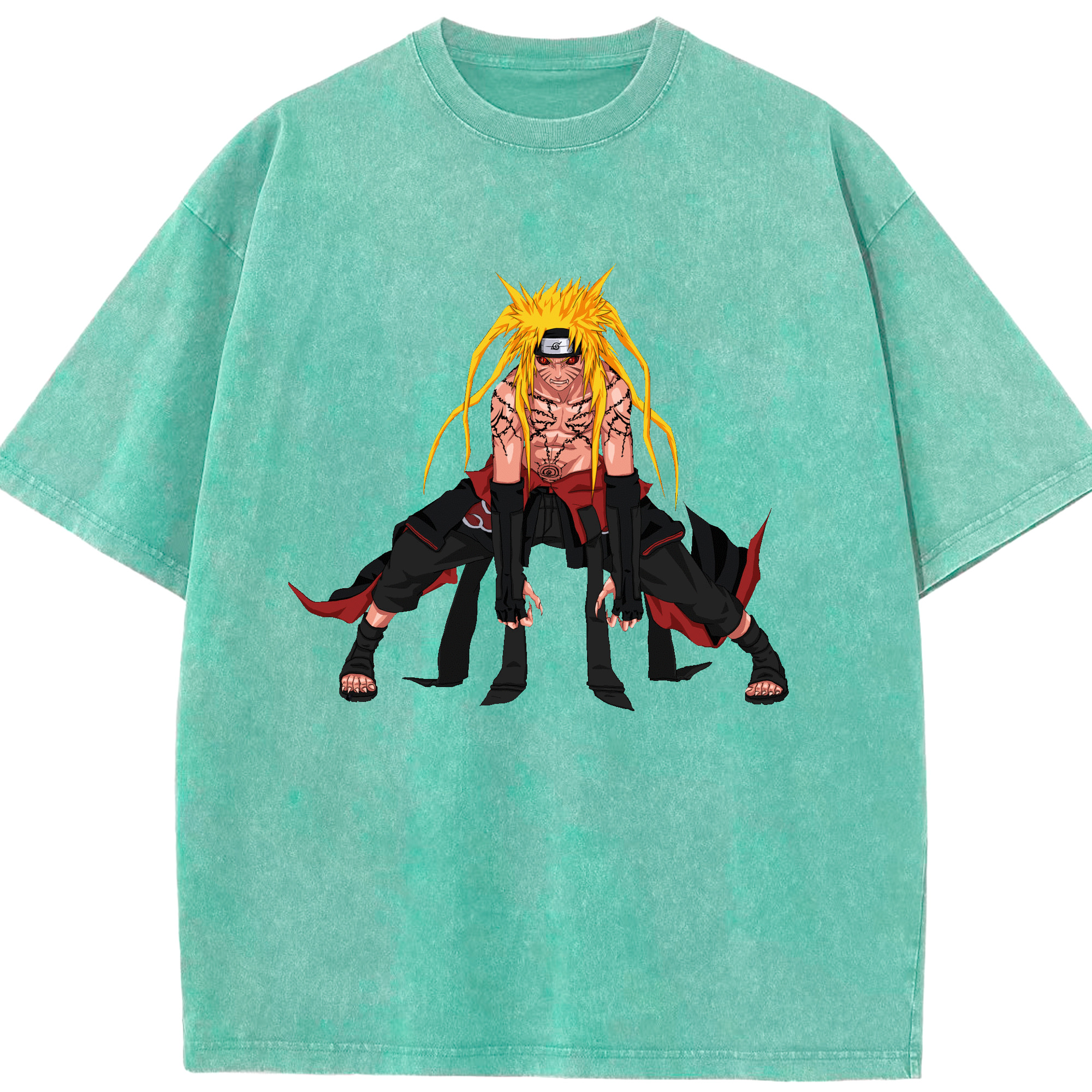 （画像用） NARUTO -ナルト- うずまき ナルト Uzumaki Naruto 綿100% ヴィンテージ風 半袖Tシャツ（フロントプリント）
